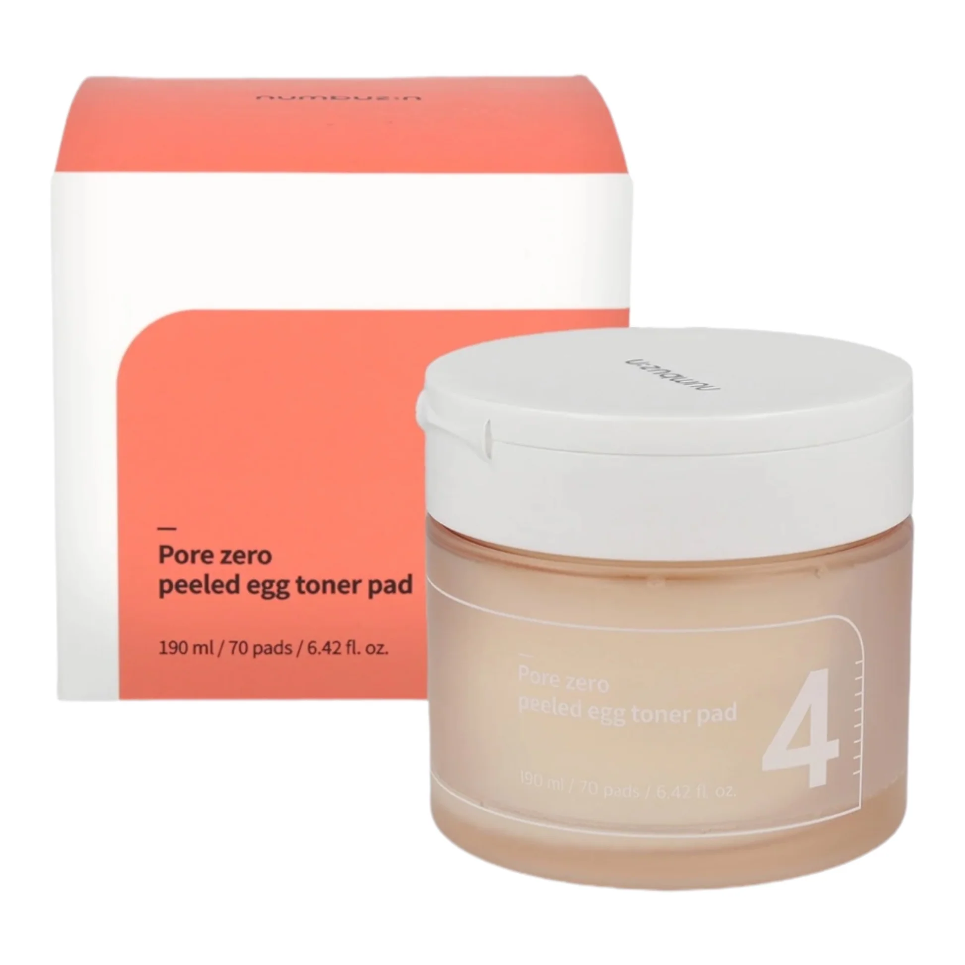 No. 4 Pore Zero Peeled Egg Toner Pad Numbuzin - Imagen 3