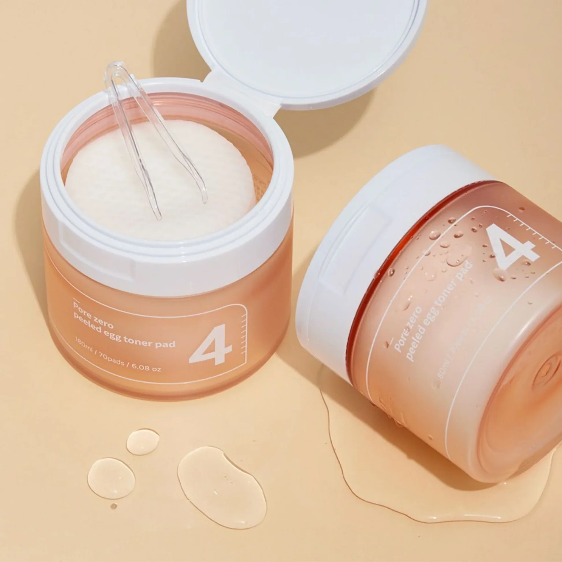 No. 4 Pore Zero Peeled Egg Toner Pad Numbuzin - Imagen 2